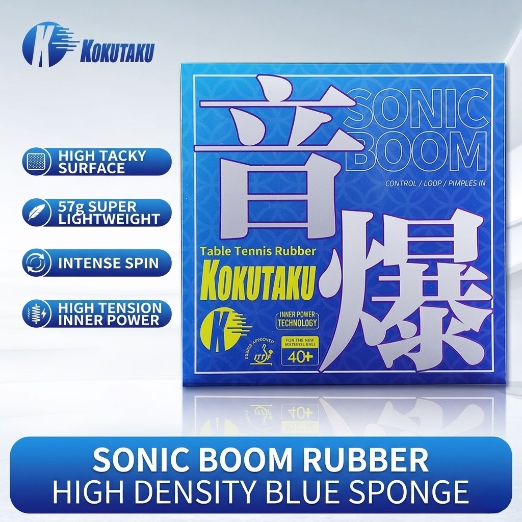 Table Tennis Grip - Kokutaku Table Tennis Racket Rubber Sound