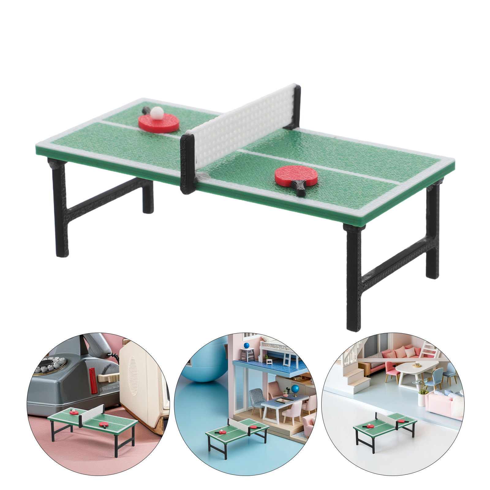Table Tennis Equipment - 1Set Miniature Table Tennis Set Realistic