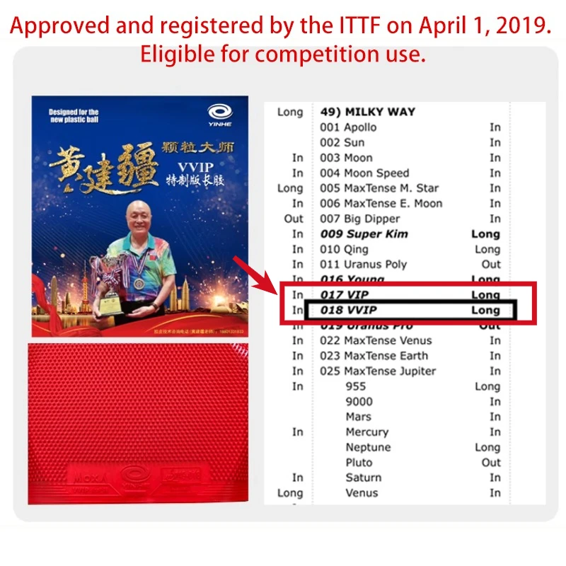YINHE Huang Jianjiang VIP VVIP - Table Tennis Grip recensione e prezzo